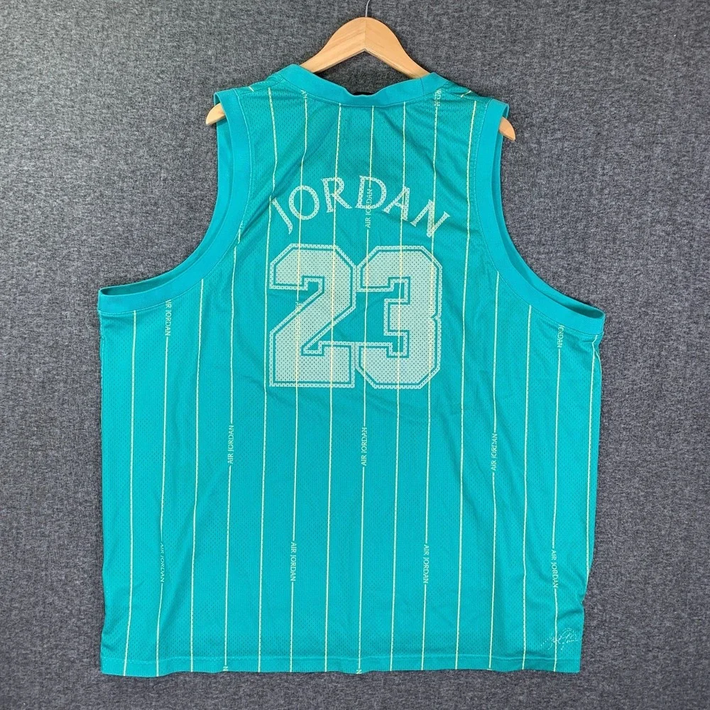 Jordan Teal Green Pinstripe Basketball Jersey and Shorts Set